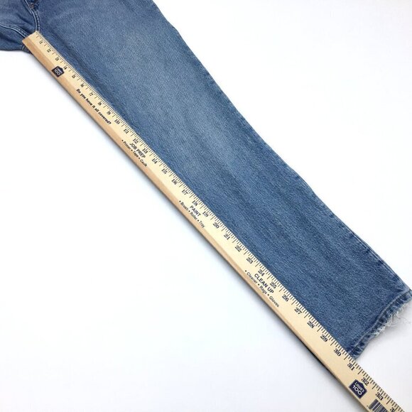Abercrombie & Fitch Jeans The 90's Straight Leg Criss Cross Front High Rise 26 - Picture 6 of 9